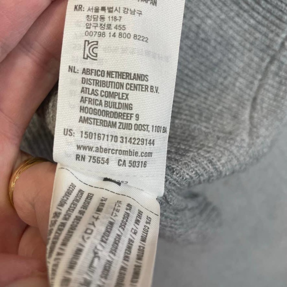 Abercrombie & Fitch Womens Cardigan Sweater Long Sleeve Front Pocket Gray Medium - Picture 6 of 11